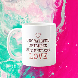 Caneca De Café Amor Sem Fim - Crianças Ingratas Personalizadas