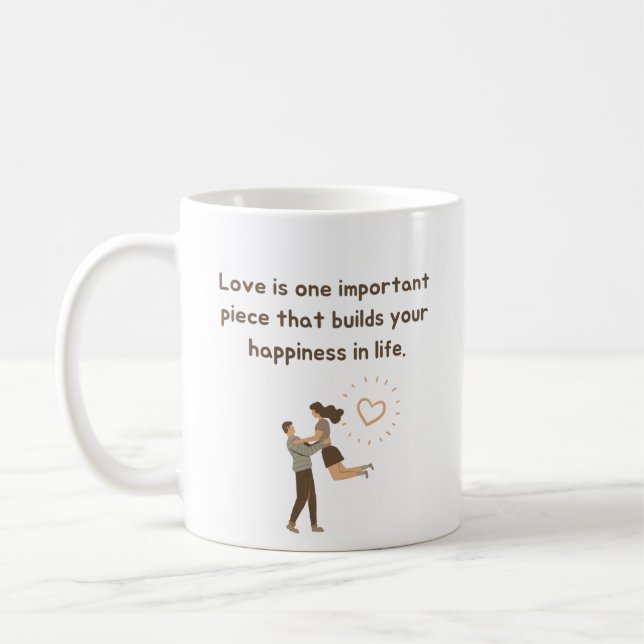 Caneca De Café Amor Significativo Fofo (Esquerda)