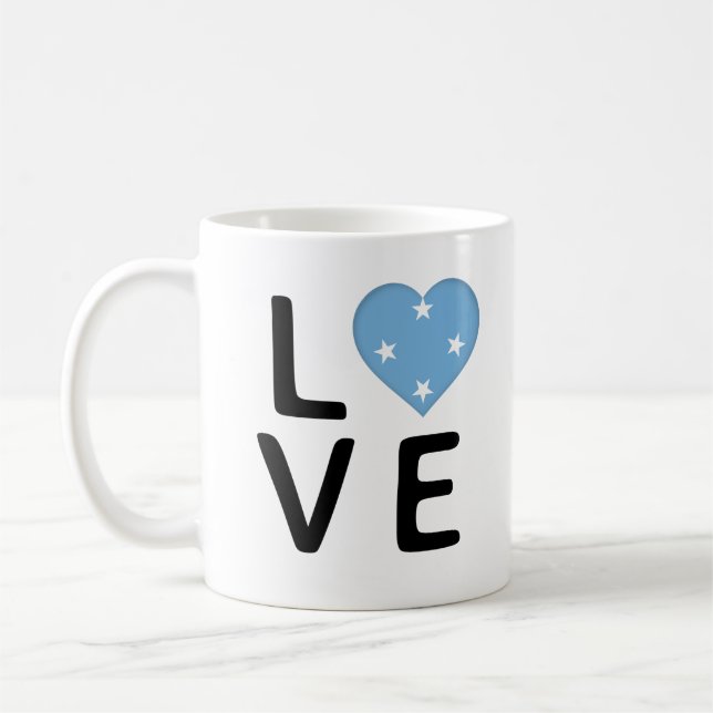 Caneca De Café Amor - Sinalizador da Micronésia (Esquerda)