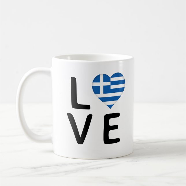 Caneca De Café Amor - Sinalizador de Grécia (Esquerda)