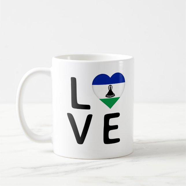 Caneca De Café Amor - Sinalizador Lesoto (Esquerda)