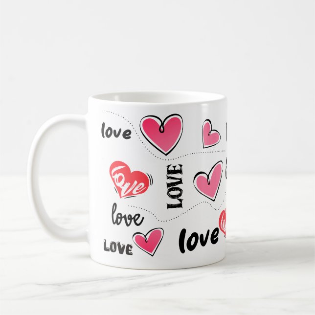 Caneca De Café amor suado coração (Esquerda)