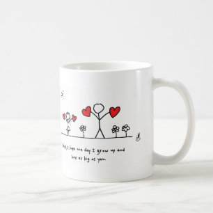 Caneca De Café Amor tão grande quanto o pai - por corações e por