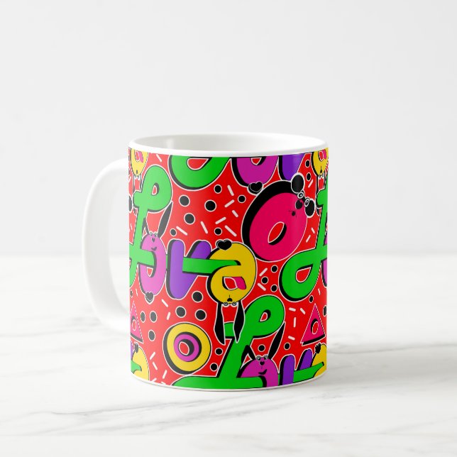 Caneca De Café Amor, tipografia (Frente Esquerda)