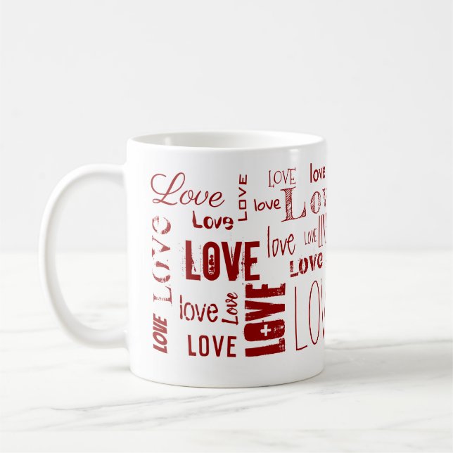 Caneca De Café AMOR! Tipografia (Esquerda)