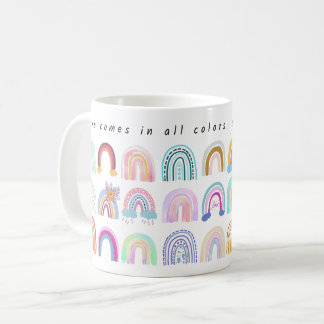 Caneca De Café Amor vence - Arco-íris
