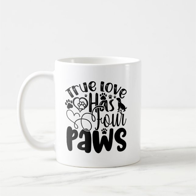 Caneca De Café Amor Verdadeiro Tem Quatro Pistas (Esquerda)