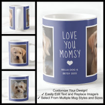 Amor Você Mãe Cachorrinho Fotos Moderno Azul C49 &