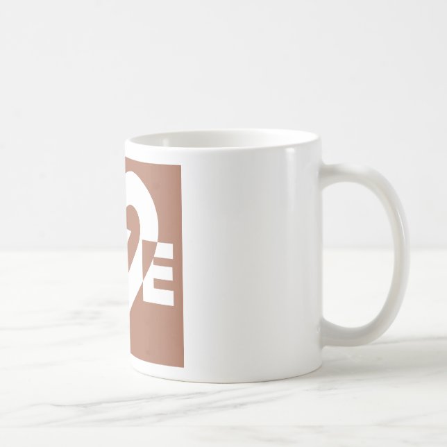 Caneca De Café Amor White em Brown (Direita)