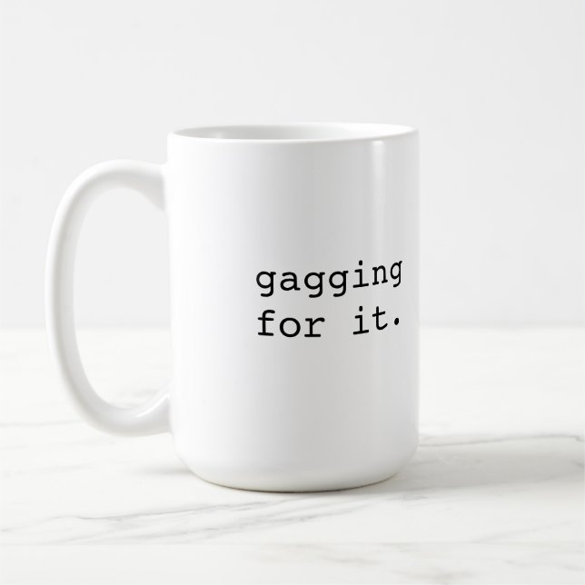 Caneca De Café Amordaçando para ele - a frase do Británico (Esquerda)