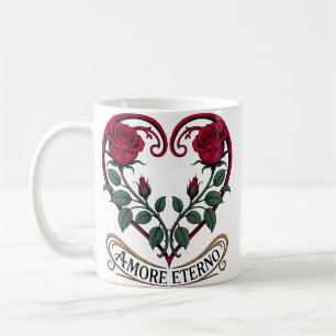 Caneca De Café Amore Eterno Romantic Morning Rosas