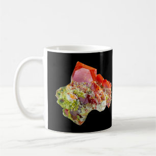 Caneca De Café Amostra de Cristal de Wulfenita Vermelha Arte de E