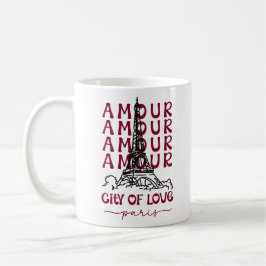 Caneca De Café Amour City of Love Paris – Eiffel Tower