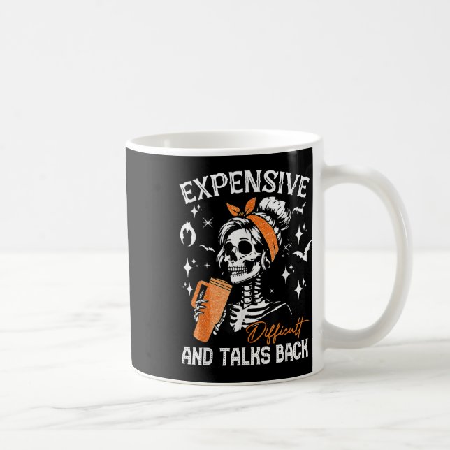 Caneca De Café &amp Difícil; Fala De Volta Do Esqueleto Da Mãe Do (Direita)