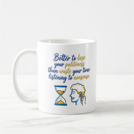 Caneca De Café Ampulheta & Citação de Perfil