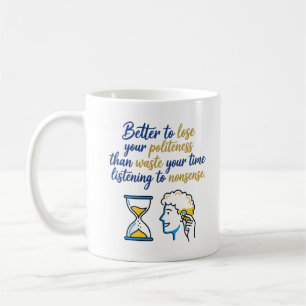 Caneca De Café Ampulheta & Citação de Perfil