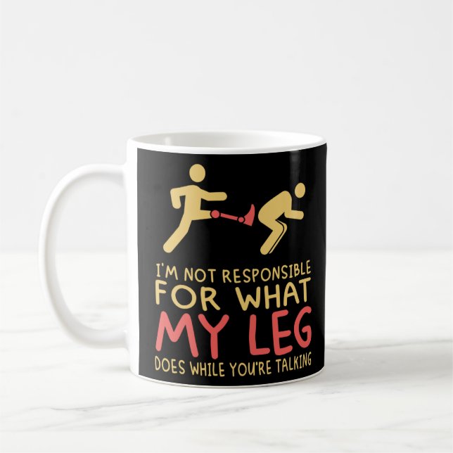 Caneca De Café Amputeo Da Perna Bionica Prostética (Esquerda)