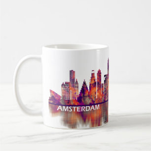 Caneca De Café Amsterdam Netherlands Skyline