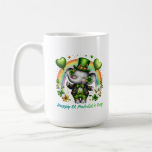Caneca De Café Amuleto de Elefante Arco-Íris Sortudo