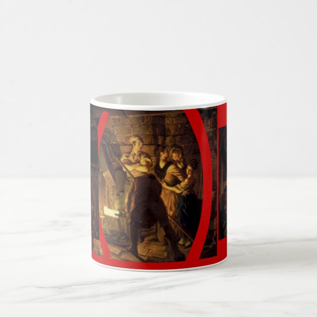 Caneca De Café "An Iron Forge", por Joseph Wright (Centro)