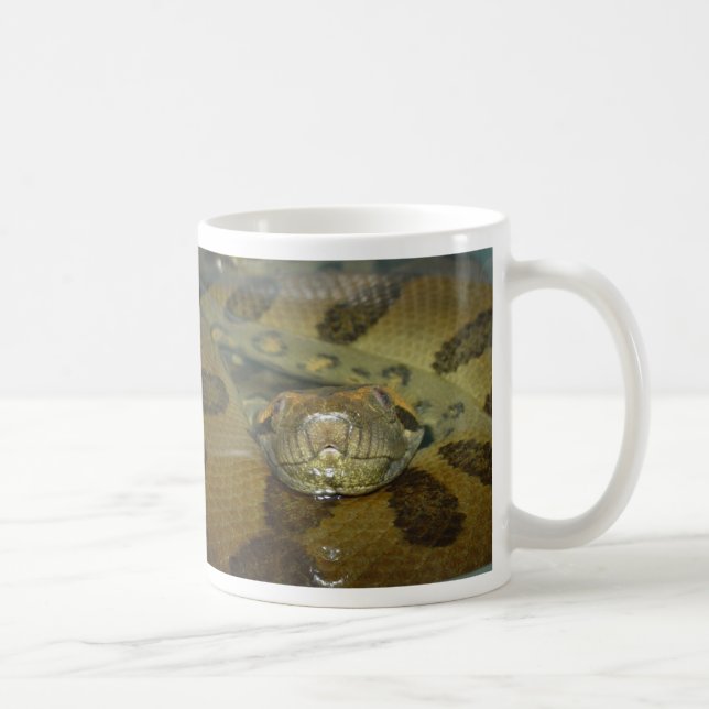 Caneca De Café Anaconda verde, embebendo em meu café, cobra (Direita)