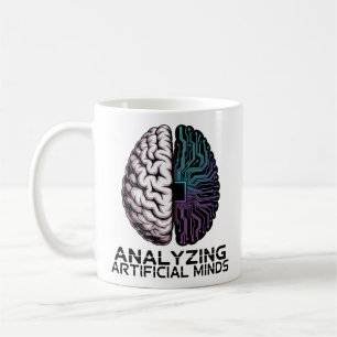Caneca De Café Analisando mentes artificiais Cérebro e Circuito