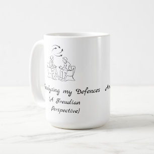 Caneca De Café Analisando Minhas Defesas Terapia Divertida de Aco