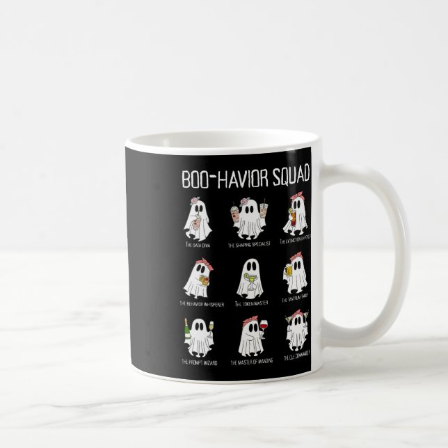 Caneca De Café Análise de Comportamento de Esquadrão de Boo Compo (Direita)