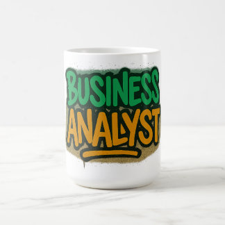 Caneca De Café Analista de Negócios Estilo Grafite