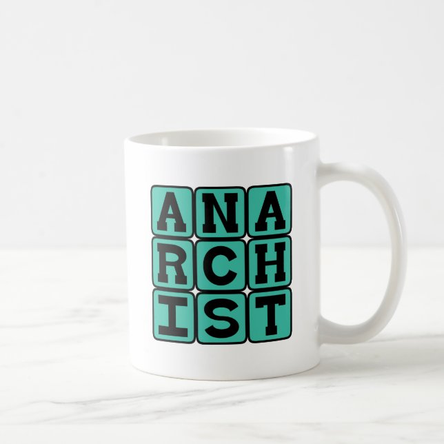 Caneca De Café Anarquista, Apoiando Anarquia (Direita)