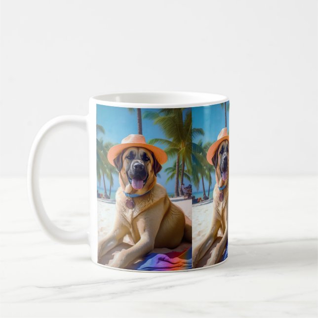 Caneca De Café Anatólia Shepherd on Beach, presente de verão para (Esquerda)