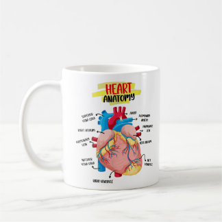 Caneca De Café Anatomia Cardiologistas do Coração Humano Doutor A