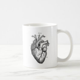 Caneca De Café Anatomia-Coração-Imagem-Vintage