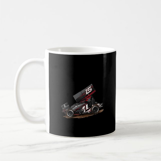 Caneca De Café Anatomia da correnteza Sprint-Cars (Esquerda)