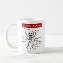 Caneca De Café Anatomia De Jiu Jitsu Submissões Engraçada