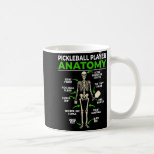 Caneca De Café anatomia de jogador de pickleball engraçado dink b