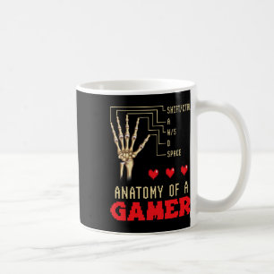 Caneca De Café Anatomia De Jogadores De Jogos De Dedos De Jogador