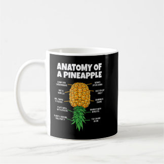 Caneca De Café Anatomia De Um Ananás De Ananás Engraçado De Cabeç