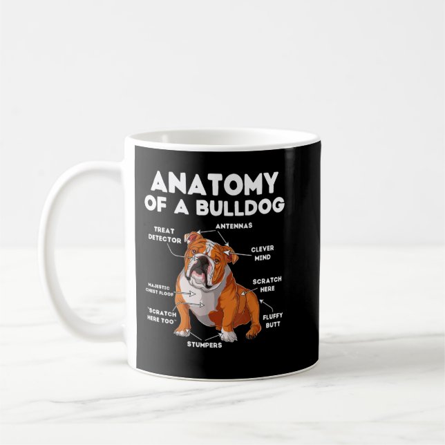 Caneca De Café Anatomia de um Bulldog (Esquerda)
