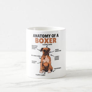Caneca De Café Anatomia De Um Cachorro Doce Boxer