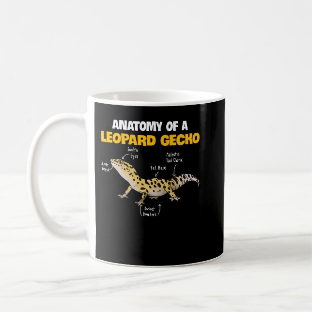 Caneca De Café Anatomia De Um Gecko Leopardo  (Esquerda)