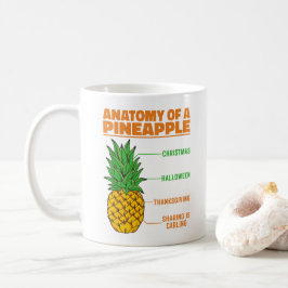 Caneca De Café Anatomia De Uma Família De Feriados De Abacaxi Leg