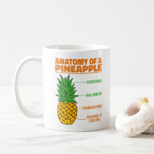 Caneca De Café Anatomia De Uma Família De Feriados De Abacaxi Leg