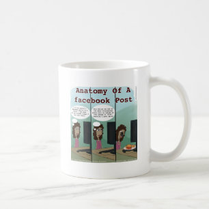 Caneca De Café Anatomia de uma Publicação no Facebook Divertida