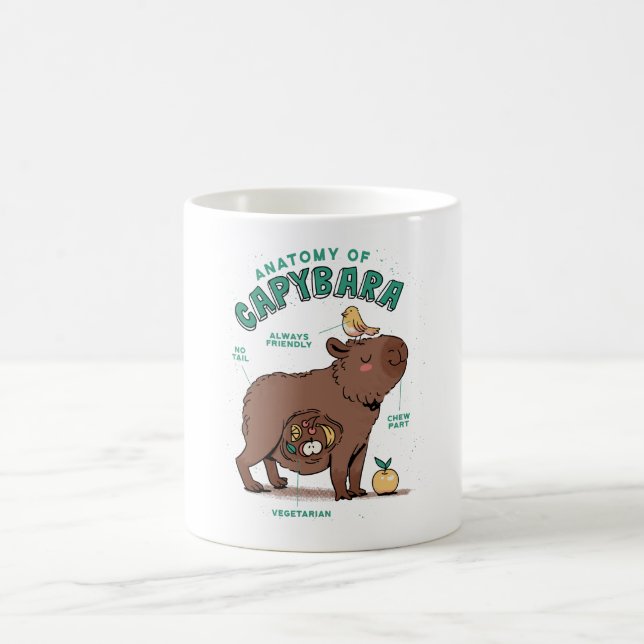 Caneca De Café Anatomia Divertida de Capivara  (Centro)