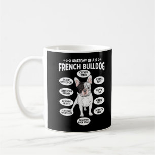 Caneca De Café Anatomia do Bulldog Francês Humor Frenchie Puppy