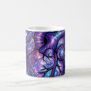 Caneca de Café Anatomia do Coração Roxo Cósmico Ab