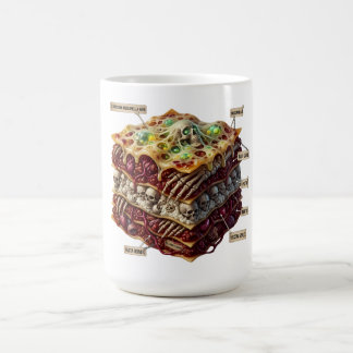 Caneca De Café Anatomia do Espaguete Assombrado: A Lasanha de Hal