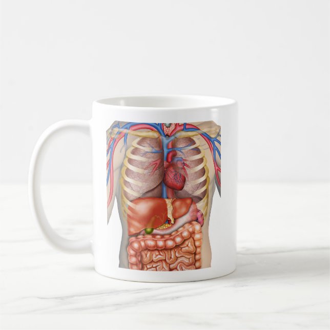 Caneca De Café Anatomia interna do Felpudo Express® (Esquerda)