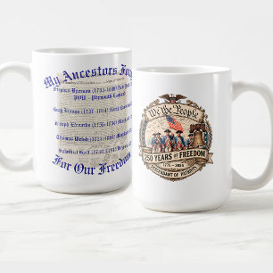 Caneca De Café Ancestrais Patriotas Americanos da Guerra Revoluci